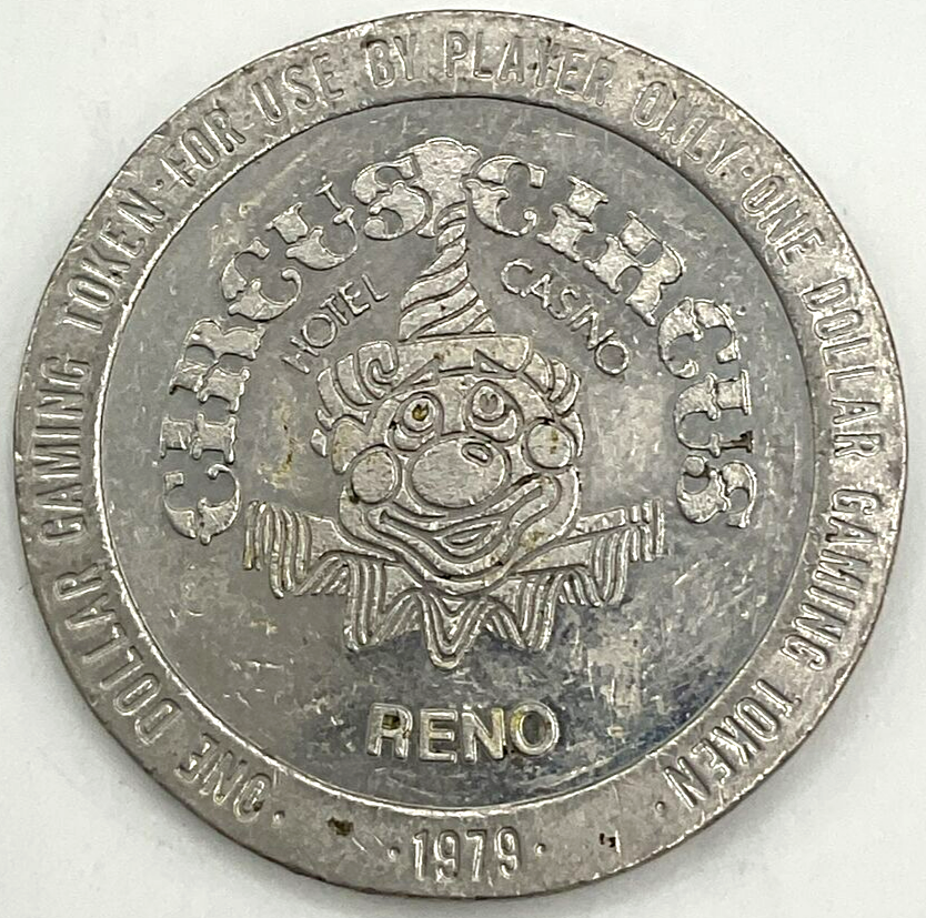 Vintage Casino $1 Gaming Token 1979 Circus Circus Hotel