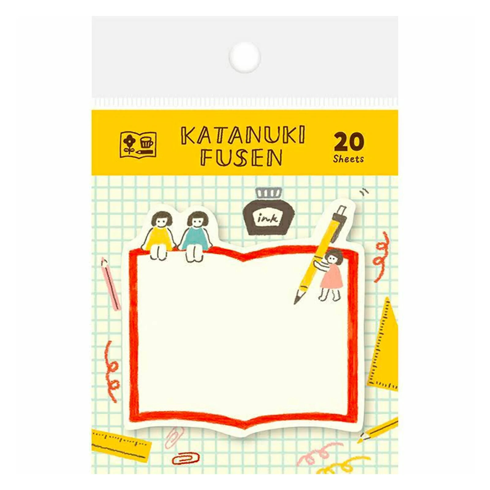 Furukawashiko Katanuki Fusen Sticky Notes 20-Sheet Cute Memo Pad for Girls-image
