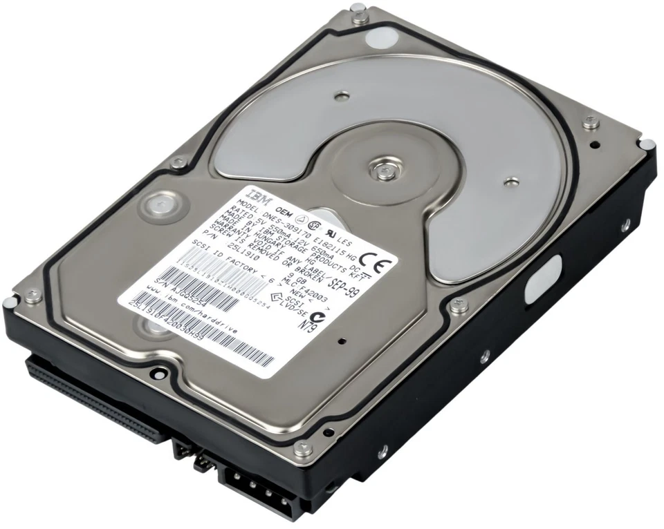 Disco Rigido IBM 25L1910 DNES-309170 9.1GB 7200U/Min 2MB ULTRA2 SCSI 3.5'' - Immagine 2 di 3