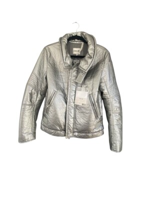 HELMUT LANG RE EDITION Astro Moto Silver Jacket Size M H07RM401