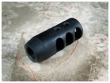 223 556 1/2x28 TPI Black Steel Muzzle Brake Compensator Free Washer