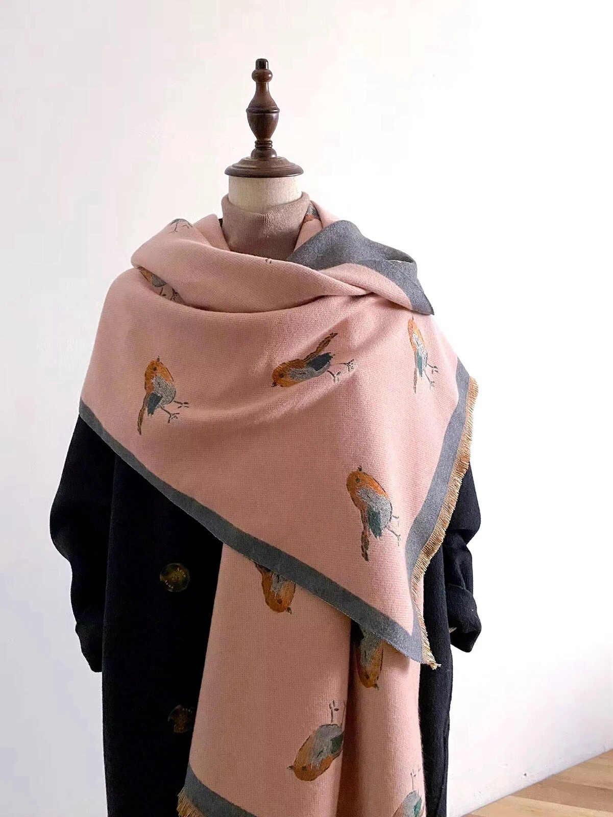 New Luxury Warm Simulated Winter Shawl Cashmere Pashmina Touch Unisex Bufanda UK