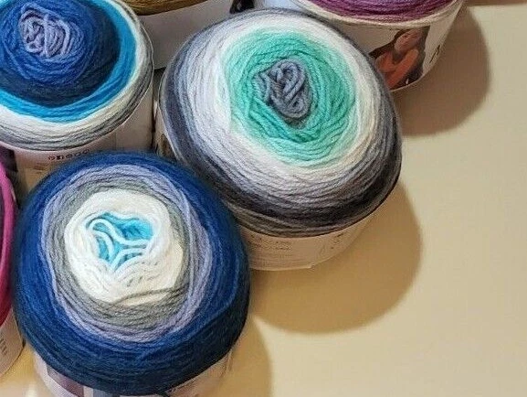 Lion Brand Mandala Multi color yarn cakes - 5 diff colors NEW