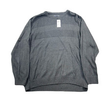 Club Room Textured Cotton Sweater Mens 3XL Charcoal Grey Heather