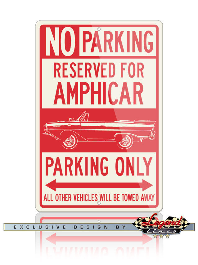 Vintage Style Amphicar Die-Cut Metal Sign Vintage Style Amphicar Die-Cut Metal Sign