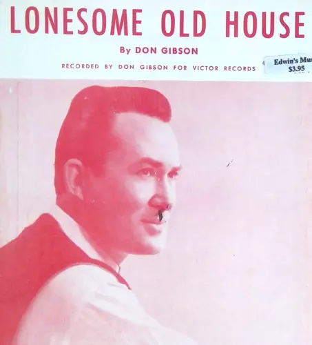 Lonesome Old House Sheet Music Don Gibson 1959 Country Western Song Key of C