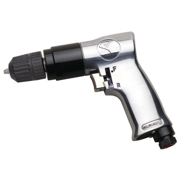 Trapano/Avvitatore reversibile con mandrino autoserrante ad aria compressa/pneum