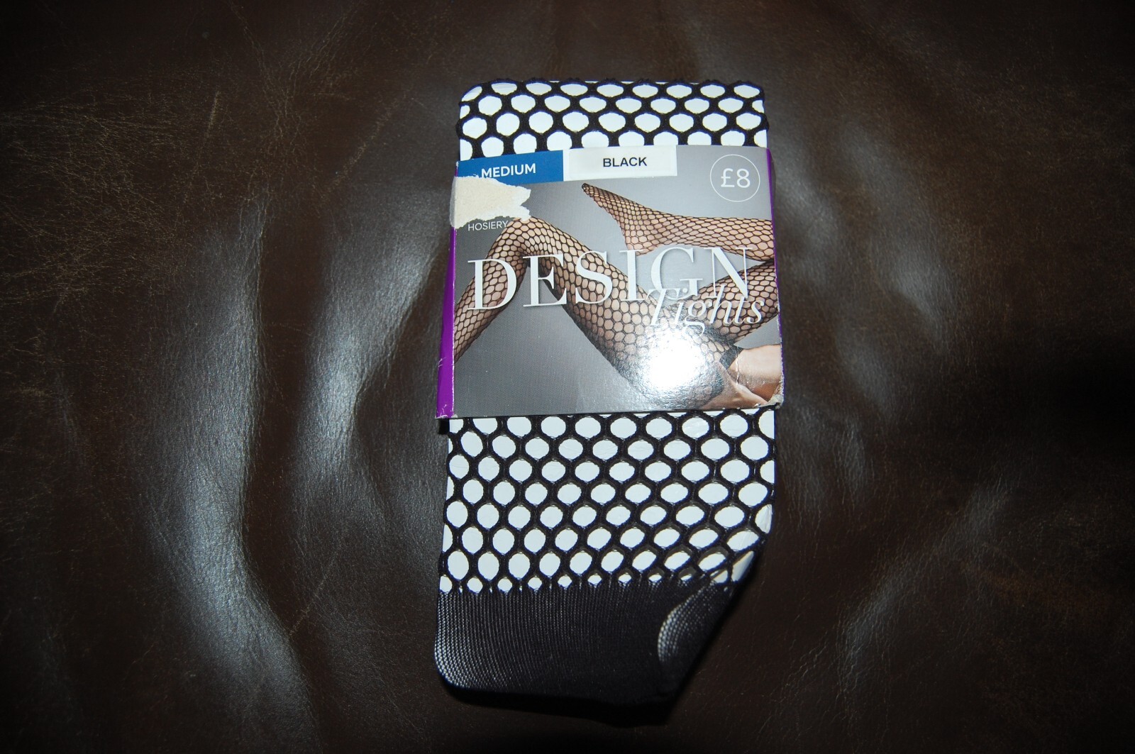 M&S Design Fishnet Tights Large Hole Black Size Medium BNWT