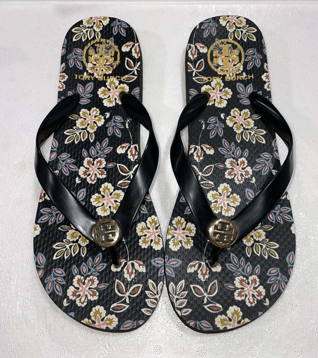 【送料&関税込】Tory Burch Logo Thong Sandal Tory Burch - Miller Tan Leather Logo Thong Sandals