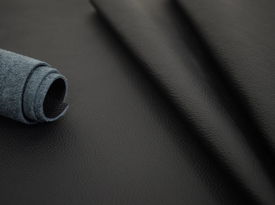 Ital. Rindsleder Nappa Celestina schwarz 1,0-1,2 mm Wunschgröße Möbelleder #w009 - Bild 2 von 3