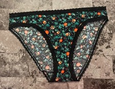 NWOT VICTORIA'S SECRET SKELETON SKULL PUMPKIN PATCH HALLOWEEN BIKINI PANTIES