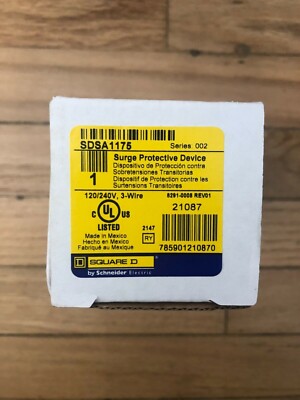 1 x SQUARE D SDSA1175 Whole Home House Surge Protection Device 120/240V new