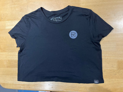 Revival Cycles Austin, TX Artist Series Ryan Duggan Crop Tee Top -  Women's L