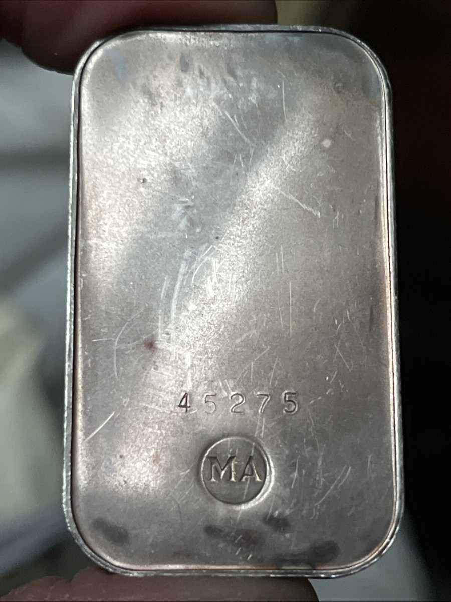 Vintage DEAK PERERA #45275 1 TROY OUNCE .999 FINE SILVER BAR B10