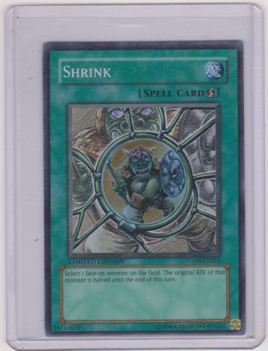 Yu-Gi-Oh Limited Edition Holo Shrink Spell Card# STON-ENSE2 Never