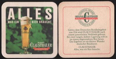 alter Bierdeckel Clausthaler alkoholfrei Binding FRANKFURT Varianten *BD783b