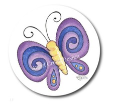 Country Whimsy Purple Butterfly Favors Scrapbook Stickers Envelope Seals