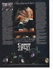 1978 Canon F-1 Camera Print-Ad / Photographer George Kalinsky - Boxing