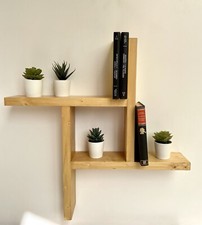 Mensola In  legno Design Moderno Minimal Portaoggetti Da Muro Personalizzabile