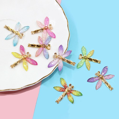 10 Assorted Resin Dragonfly Flatback Embellishment Winged Insect Decor 32*27mm - Picture 4 of 8