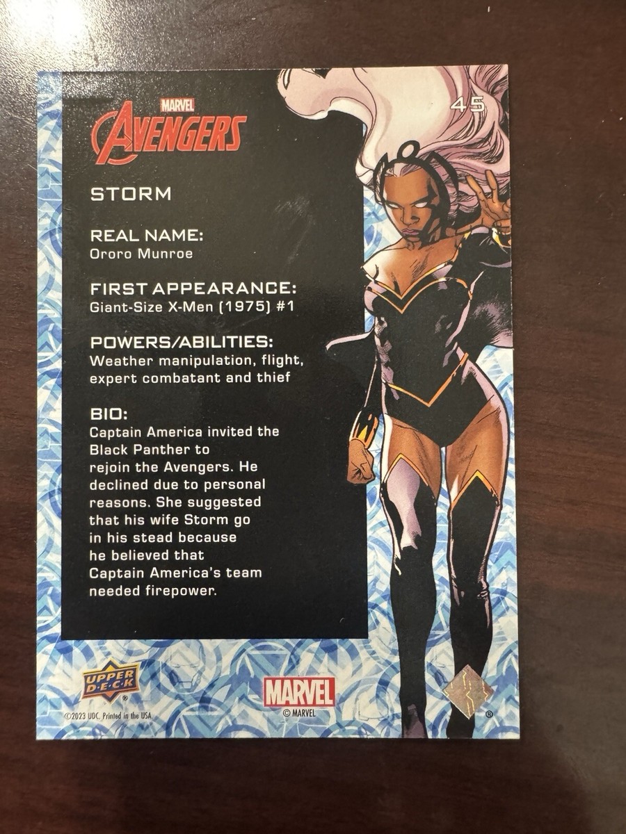 2024 Upper Deck Marvel Avengers 45 Storm Green /99 | eBay