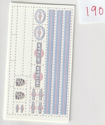 WT190 weiße Toner Wasserrutsche Aufkleber MARTINI 2 für kundenspezifische 1:64 heiße Räder - Bild 2 von 6