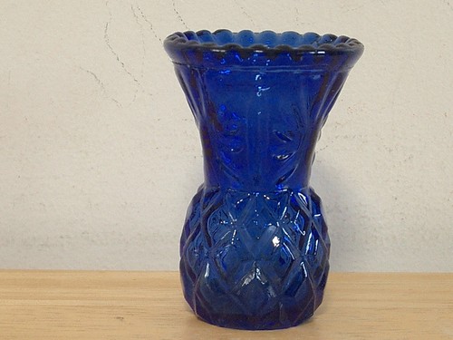 Vintage Cobalt Blue Pineapple Shaped Toothpick Holder - Picture 2 of 7