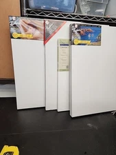 Lot Of 4 Stretched Artist Cotton Canvas 3 @ 18 X 24 , 1 @ 16 X 20  1½ & ¾ Thick