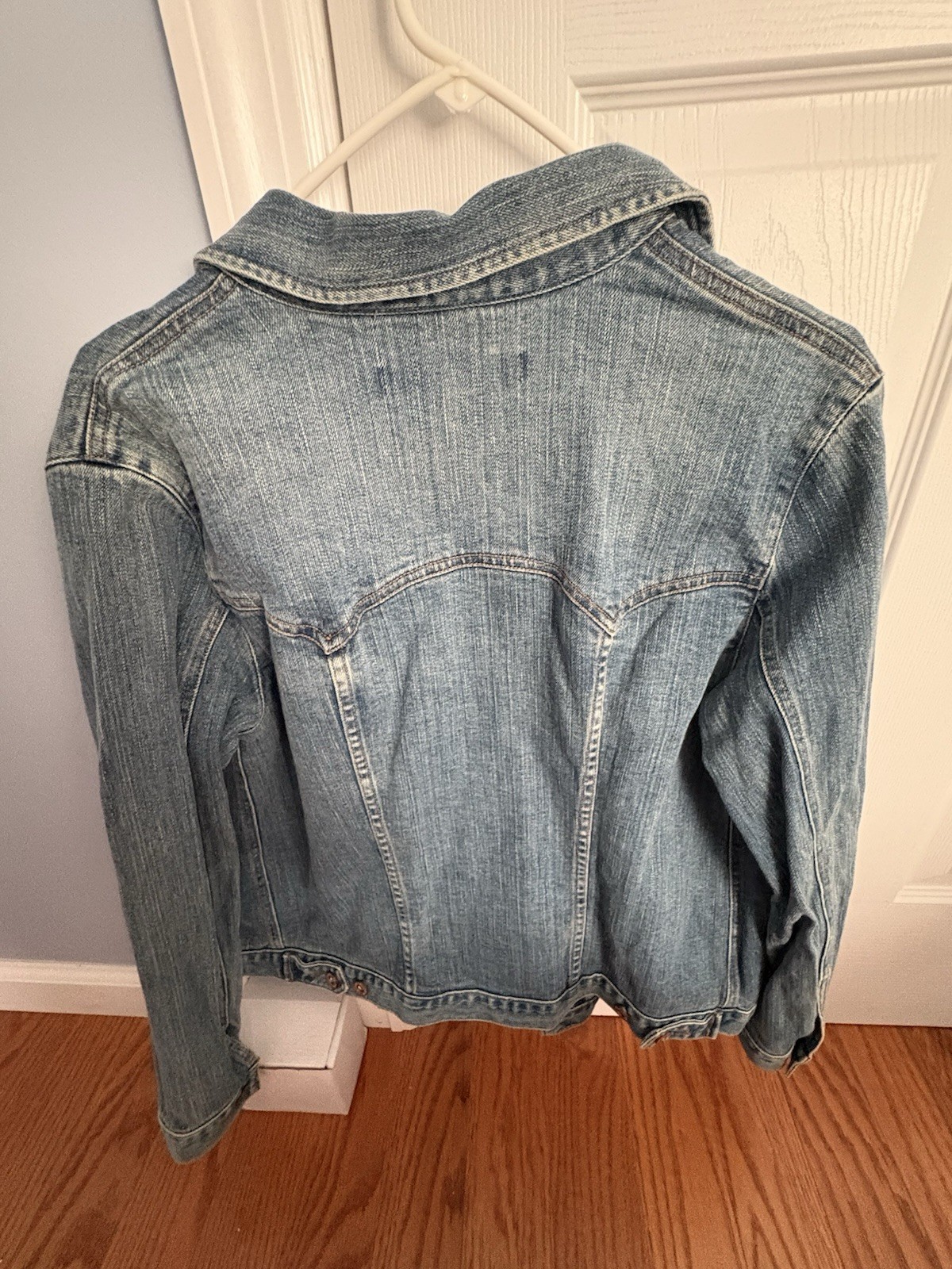 Gap Women's Blue Button Collared Pockets Denim Ja… - image 3