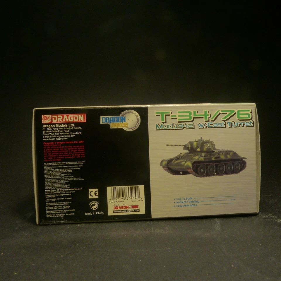 Dragon Armor 1/72 60214 T-34/76 Mod. 1942 1:72 with Cast Turret Leningrad 1943 - Immagine 2 di 3