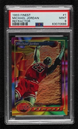 1993-94 Topps Finest Refractor Michael Jordan #1 PSA 9 MINT HOF