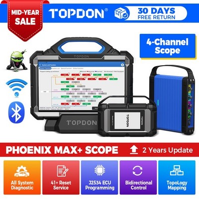 2026 TOPDON Phoenix Max + Scope ULTRA Auto Diagnostic Scanner Programming Coding