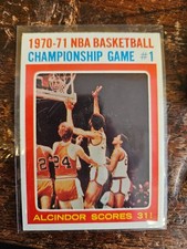 1970-71 Topps NBA Basketball Playoffs Championship Game 1 ALCINDOR Scores 31 012
