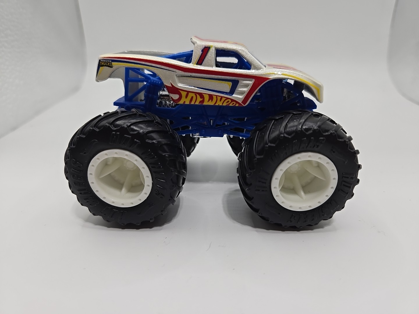 Hot Wheels Racing #1 Monster Truck 1:64 Red White Blue Diecast