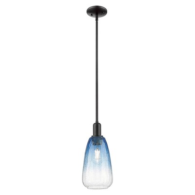 Innovations Brookhaven Almond 6'' Stem Mini Pendant, BL/BL - 716-1S-BK-G480-6SB