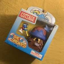 THE SMURFS COTTAGE AND FLUTTIE SMURF IRWIN TOYS SCHLEICH 1996 NRFB