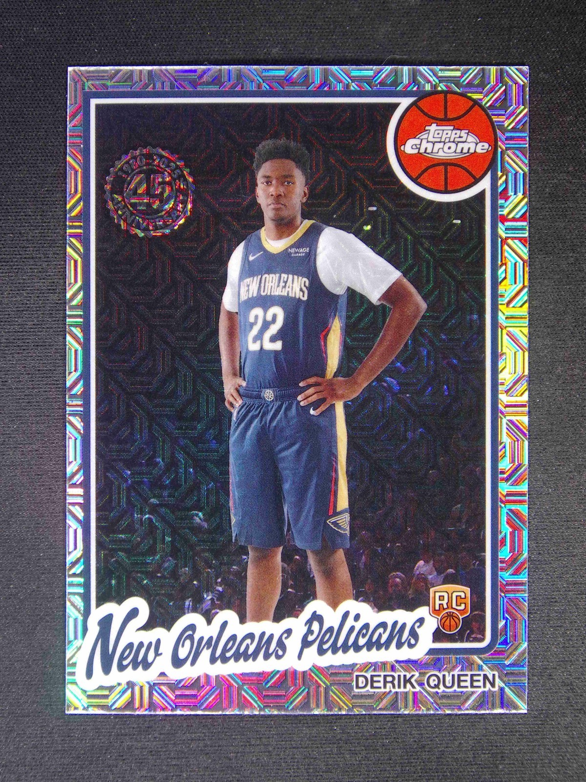 2025-26 Topps Flagship NBA Derik Queen RC 1980-81 45th Chrome Basketball Mojo