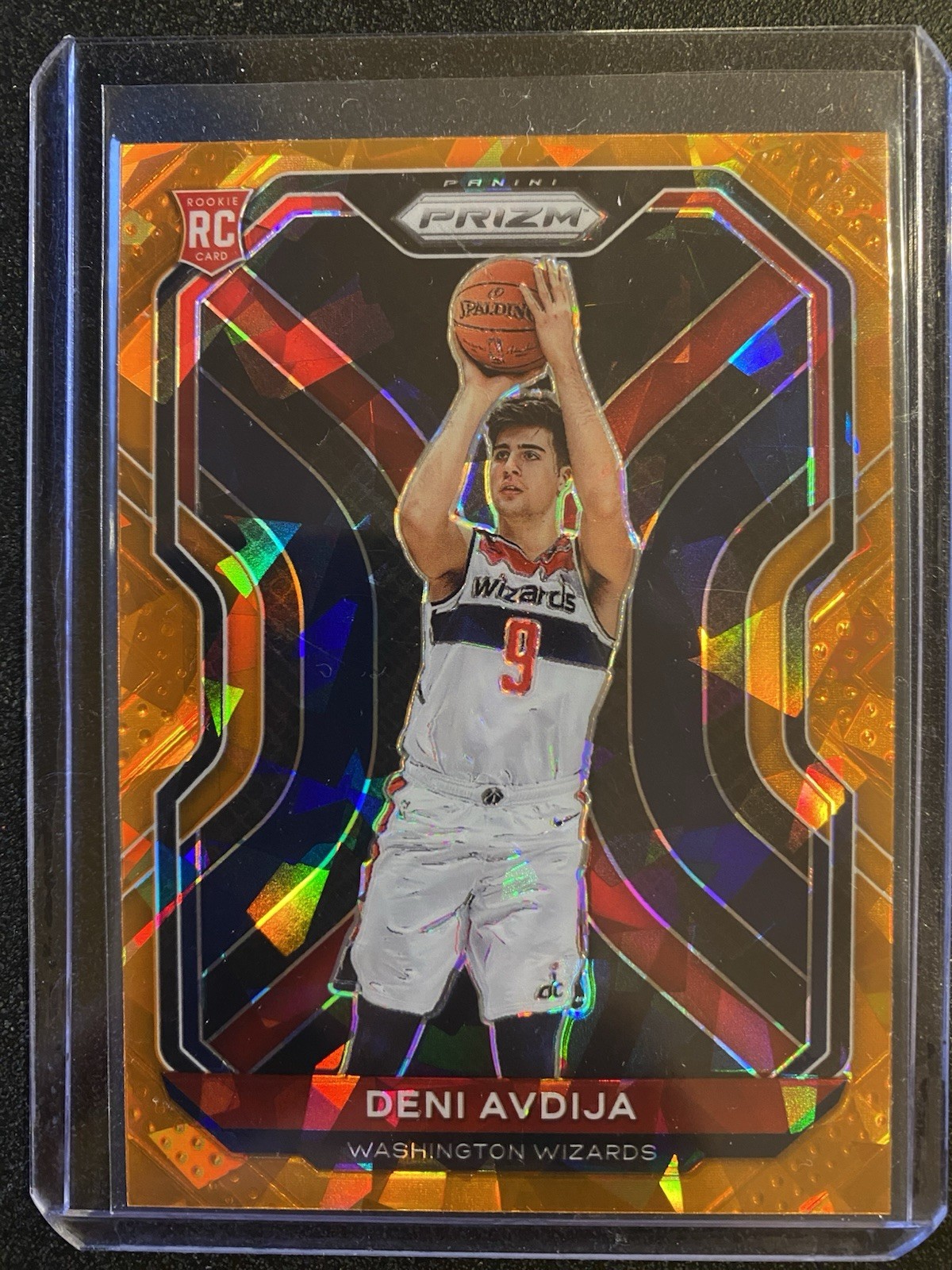 2020-21 Prizm Deni Avdija Orange Cracked Ice #290 RC Washington Wizards