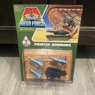 1989Kenner Mega Force Die Cast Fighter Bombers With Catapult Deck Triax Vintage