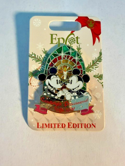 WDW 2019 Ltd Rlse EPCOT Holidays Candlelight Processional Mickey&Minnie pin