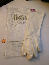Vintage Complexion By Hansen Women  s White Gloves Size 6 1/2 NOS Never Worn