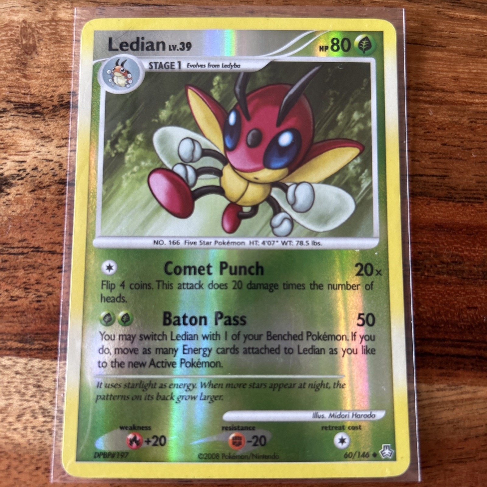 LP Condition Ledian 60/146 Legends Awakened Reverse Holo