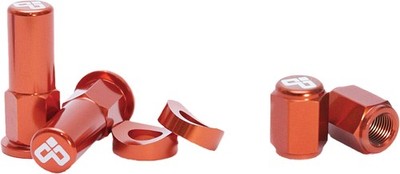 Dubya Rim Lock & Valve Stem Cap Kit - Orange Motorcycle Dirt Bike 68-051O
