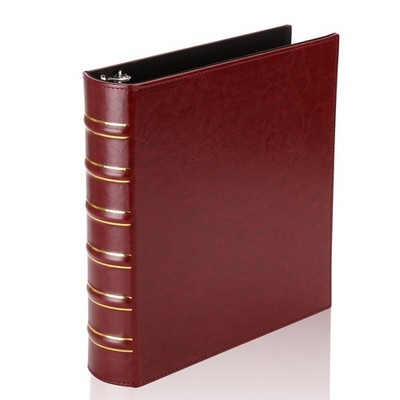 Vintage Hardback 3 Ring Binder 1.5 Inch, Professional Leather Binder 3 Ring, ...
