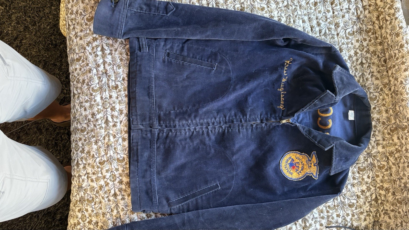 Vintage 1970s FFA Corduroy Jacket Sz 34 Wisconsin gr… - Gem