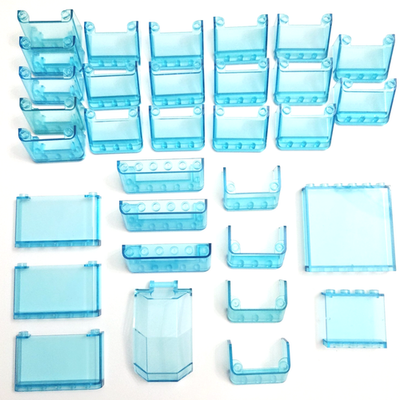 #ad #ad Lego Translucent Light Blue Parts Lot Trans Light Blue Canopy Windscreens Panels $18.95