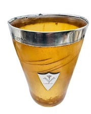 Antique Victorian English Sterling Silver Horn Beaker Cup Date Letter 1889