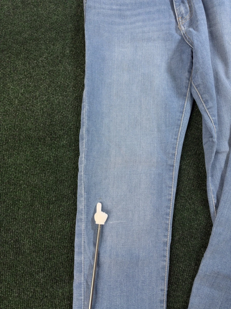 Pantalones de mezclilla ajustados Forever 21 para mujer 29 azul lavado claro elástico 28 entrepierna