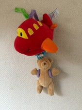 Oso de peluche Baby Gund avión cuna juguete musical salto Jimini 5779