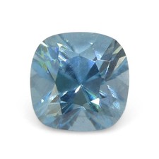 1.65ct Natural Earth Mined Square Cushion Master Brilliant Cut Blue Zircon from